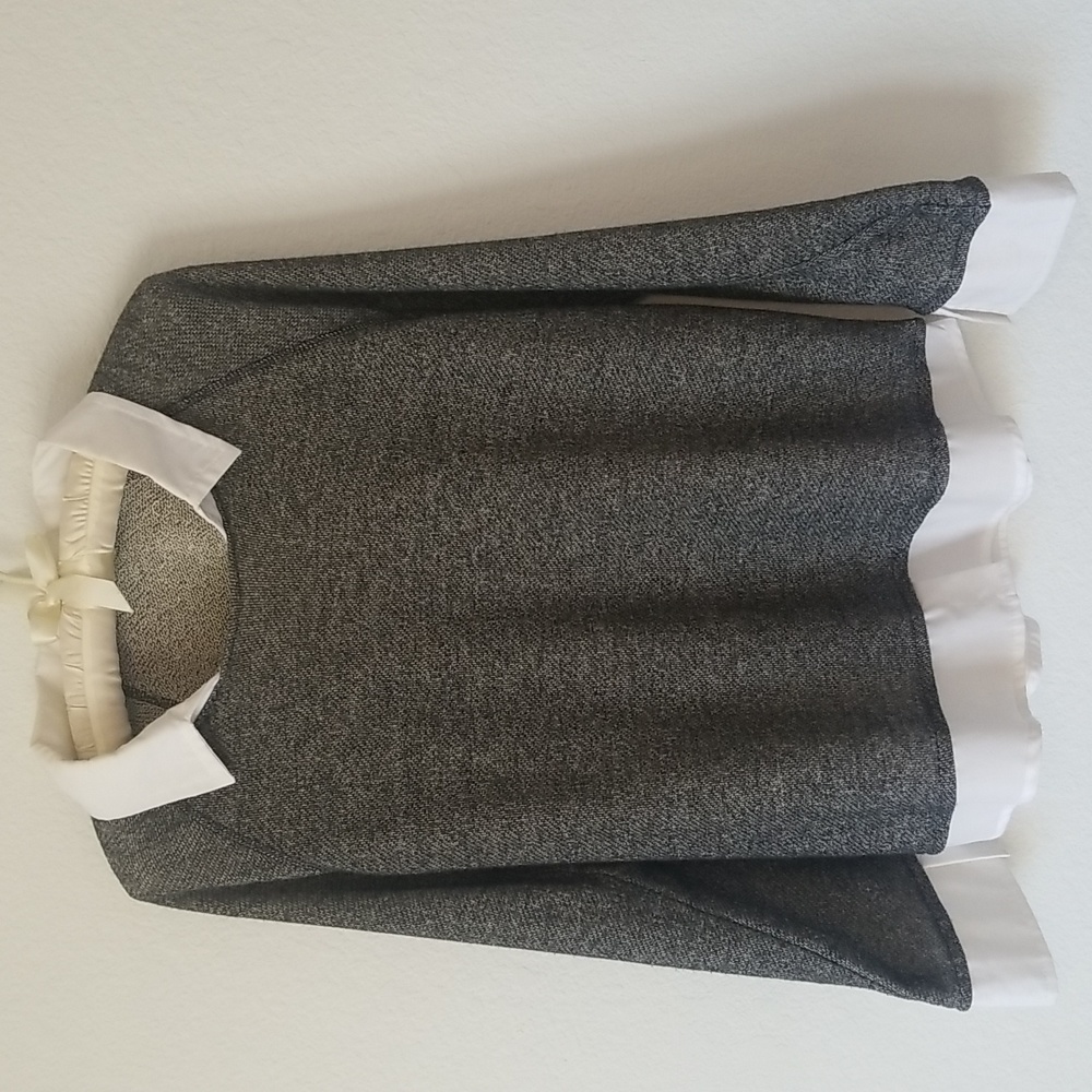 Pebble and Stone Black and White Layered Top